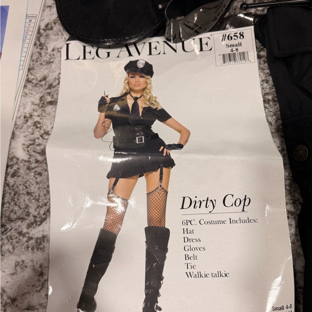 Leg Avenue Dirty Cop Costume - Black